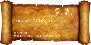 Fucsek Milán névjegykártya